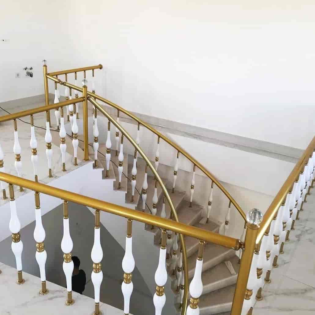 نرده پله تمام استیل